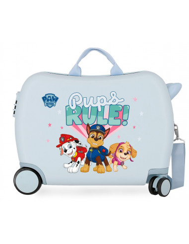 MALETA INF.ABS 4R. PAW PATROL PUPS RULE AZUL CLARO